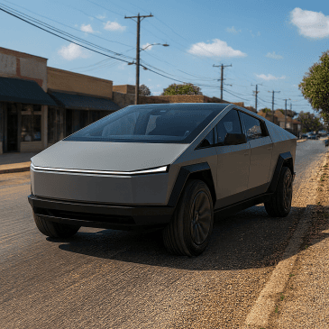 Tesla Cybertruck wrapped in Battleship Grey